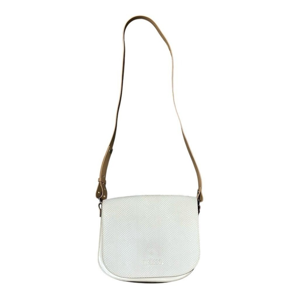 Melissa Women's White Snake Shoulder Bag with Adjustable Strap gel purse